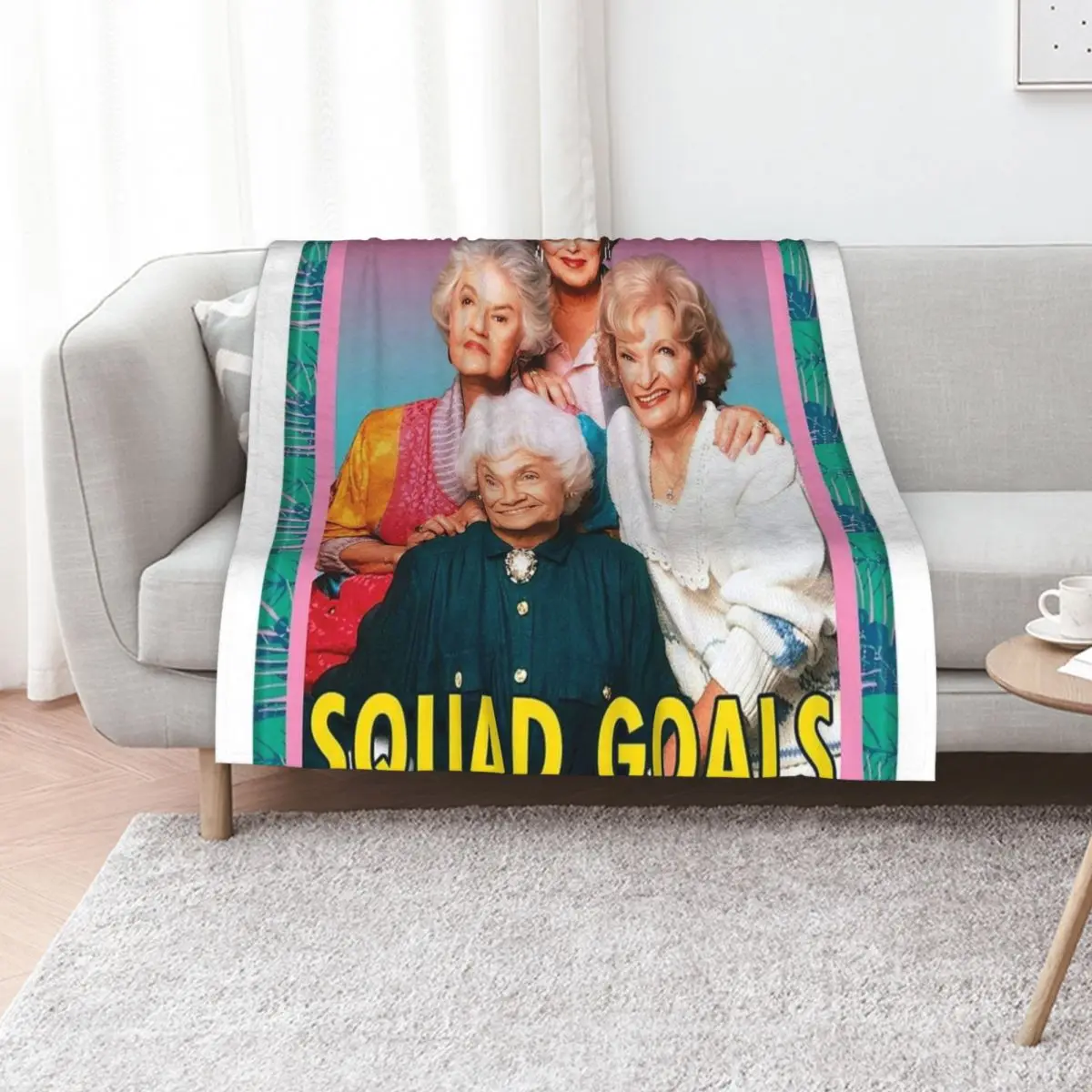 Best Squad Stay Golden Girls Throw Blanket Portable Lightweight Blanket for Travel Camping