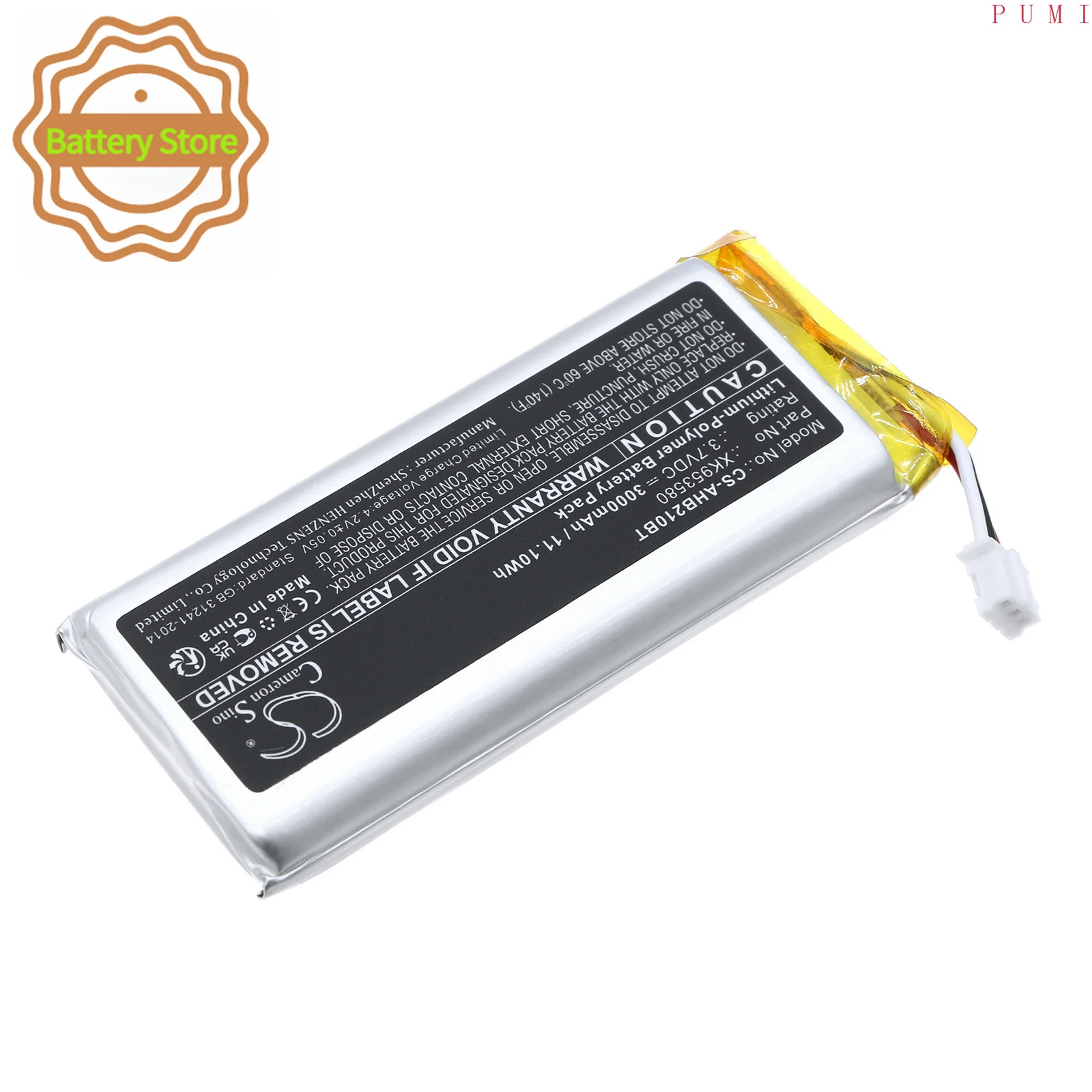 CS Replacement Battery for Ajax Hub 2 4G Backup Battery,Hub 2 Plus Backup Battery,Hubs with 4G c PN:XK953580 3000mAh / 11.1Wh