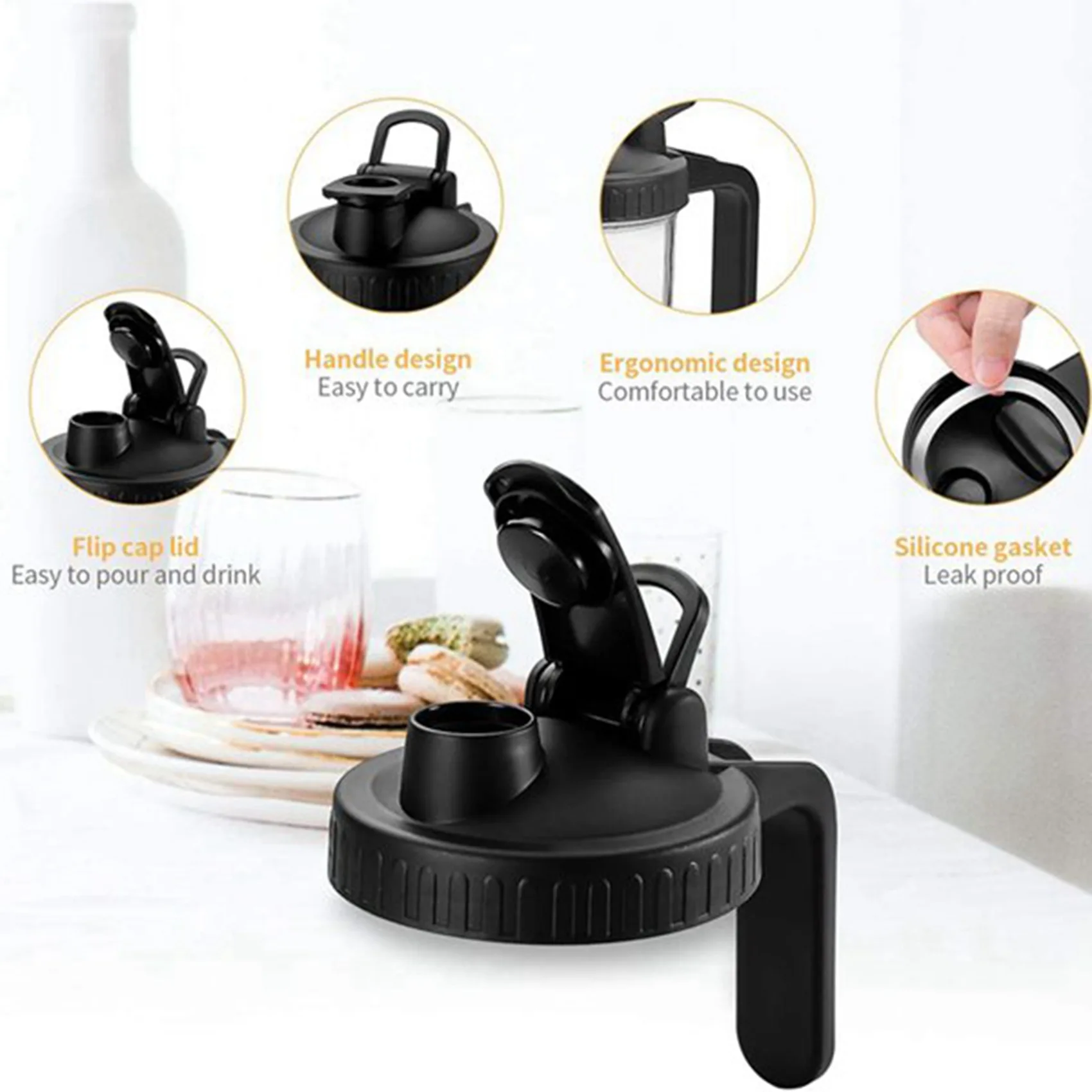 

AT29-2 шт., диспенсер для носика масла с крышкой для заливки масла и 1 комплект крышек для заливки банок Mason с широким горлышком