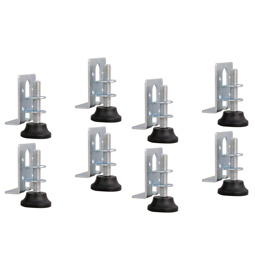 

8pcs Furniture Feet Levelers Carbon Steel Galvanized Nylon Wardrobe Cabinet Leg Leveler Cabinet Leg Bracket Anti Rust