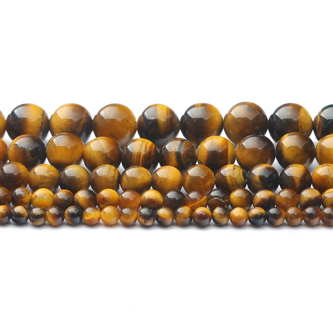 

Natural Stone Yellow Tiger Eye Agates Beads Round Loose Spacer Beads For Jewelry Making DIY Handmade Bracelet Necklace Accessory