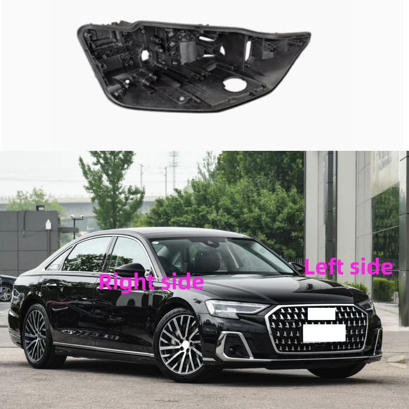 

For AUDI A8 2023 Headlight Base Replacement Headlamp House Headlamp Rear Cover Auto Headlight Black Back Rear Shell