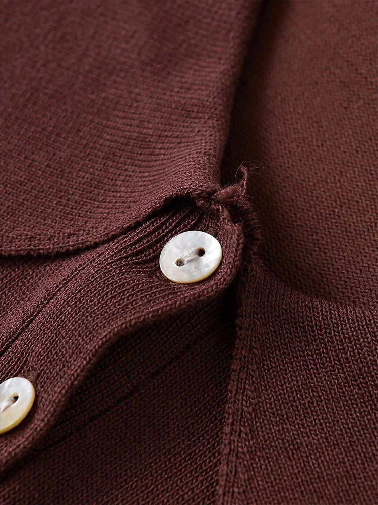 เสื้อสเวตเตอร์แขนยาวสีพื้นสไตล์ยุโรปสำหรับผู้หญิง ดีไซน์เรียบหรู ดูดี มีสไตล์ มีกระเป๋าเดียว