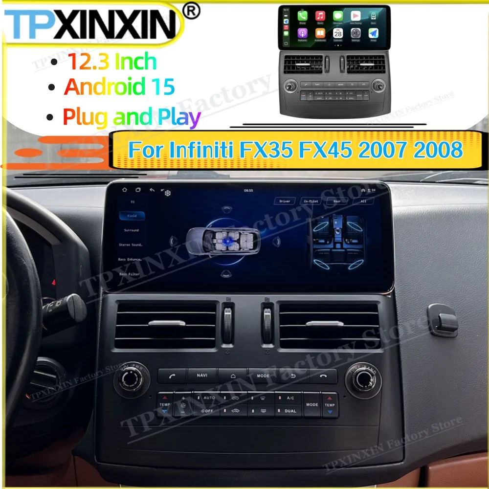 For Infiniti FX35 FX45 2007 2008 Backup Camera Support Car Multimedia Player Android Radio GPS Navigation Car Stereo Head Unit ﻿