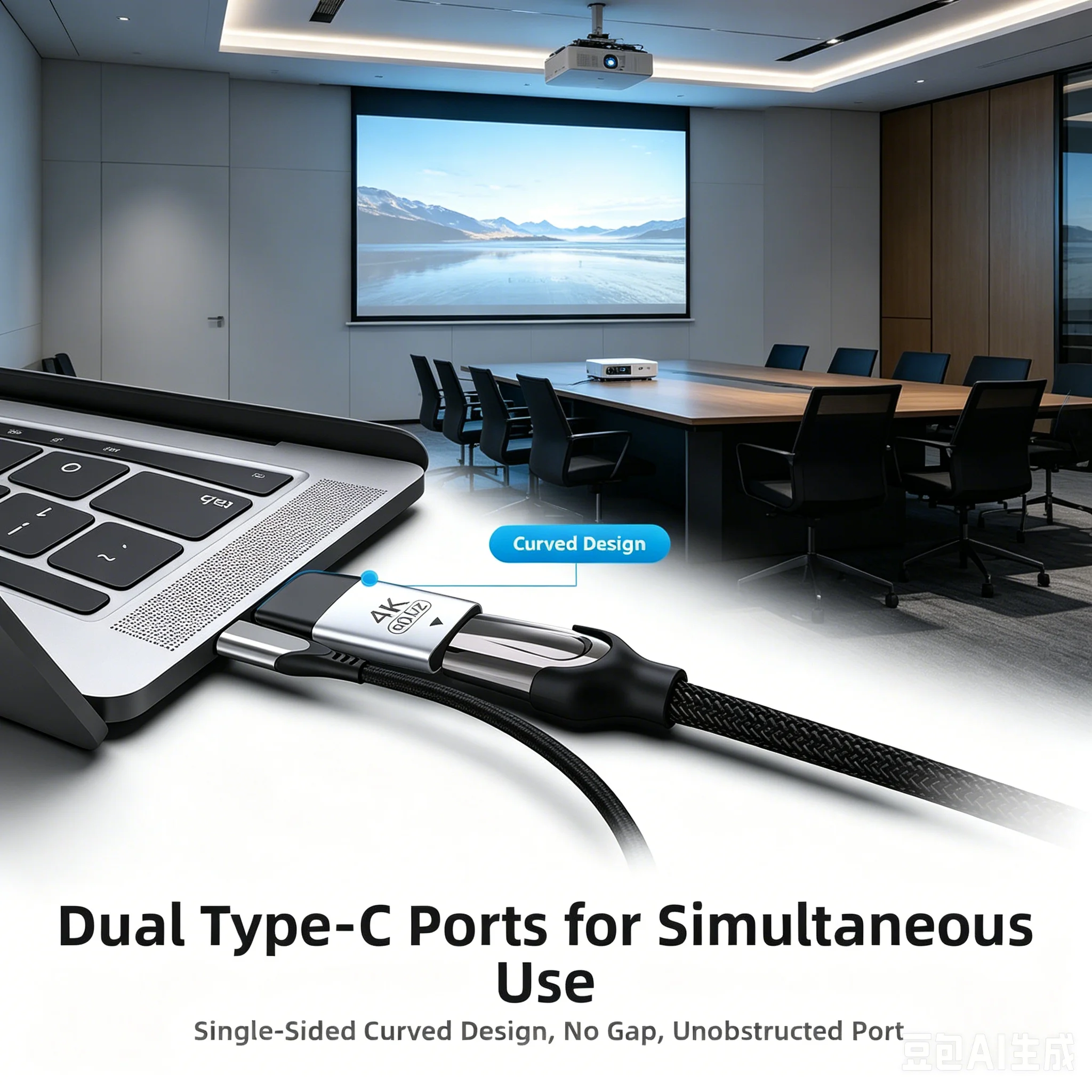 High-Speed Type-C To Adapter 4K 60Hz High Definition Data Transfer Adapter For Laptop & Phones Computer Screen Projector