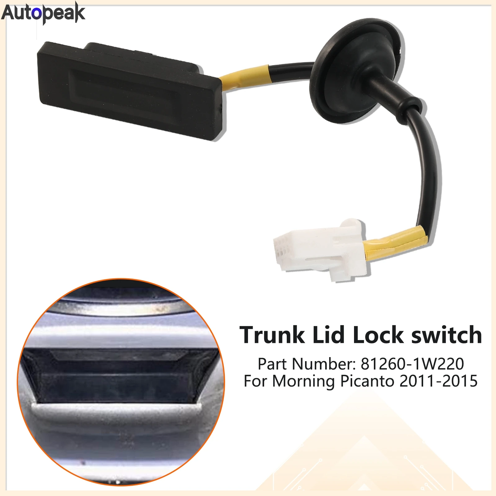 

Car Rear Trunk Lock Release Handle Switch Knob For Kia Rio Pride Picanto TB Cee'd Hyundai i30 FD OE#81260-1W220 Car Replacement