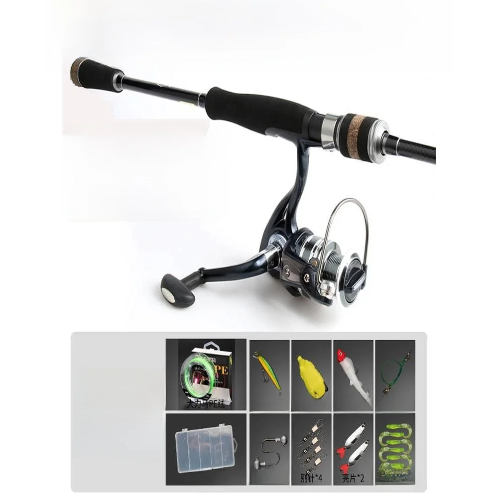 طقم صنارة صيد من ألياف الكربون 3 متر H/MH بمقبض بندقي، لصيد الأسماك في البحر، للرمي لمسافات طويلة، خفيف الوزن، بطرف مزدوج ومق... #2