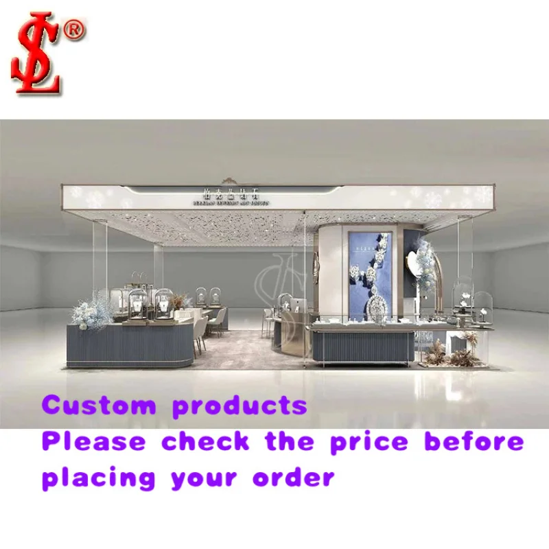 

custom.Fashion Luxury Modern Jewelry Shop Furniture Interior Design With Display Jewelry Wall Showcases Furniture Jewelry Kiosk