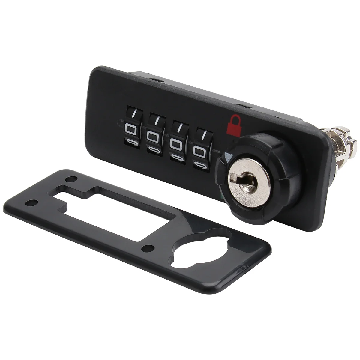 4 Digit Combination Password Black Plastic Cabinet Lock For Drawer Cupboard Mailbox Coded Mechanical Lock Safe Storage