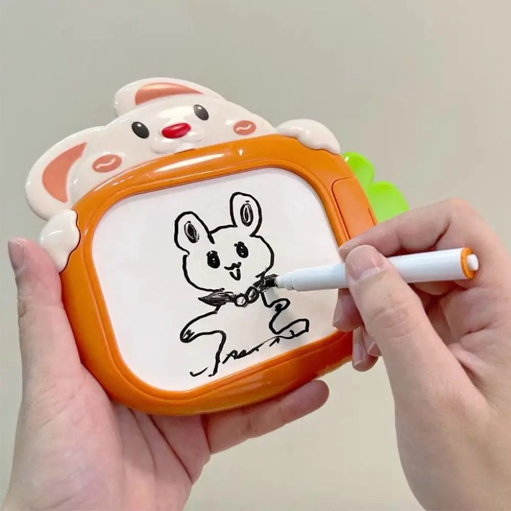 2-in-1 ドローイングボード 恐竜 犬 ウサギ 多色 マグネットビーズ ゲームボード 漫画動物 プラスチック 色分けおもちゃ