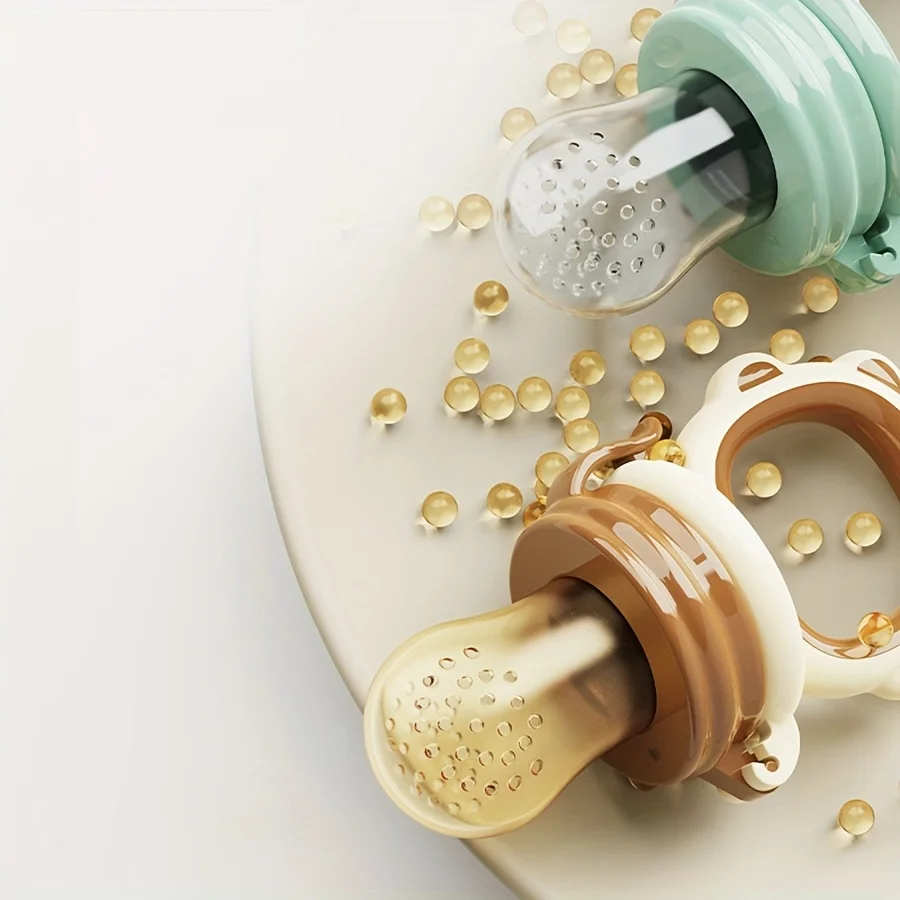 قالب جديد لتغذية الفواكه والخضروات مع شبكة سيليكون، وحدة تغذية طعام الأسد الكرتوني، وأدوات التسنين لتغذية العصير #6