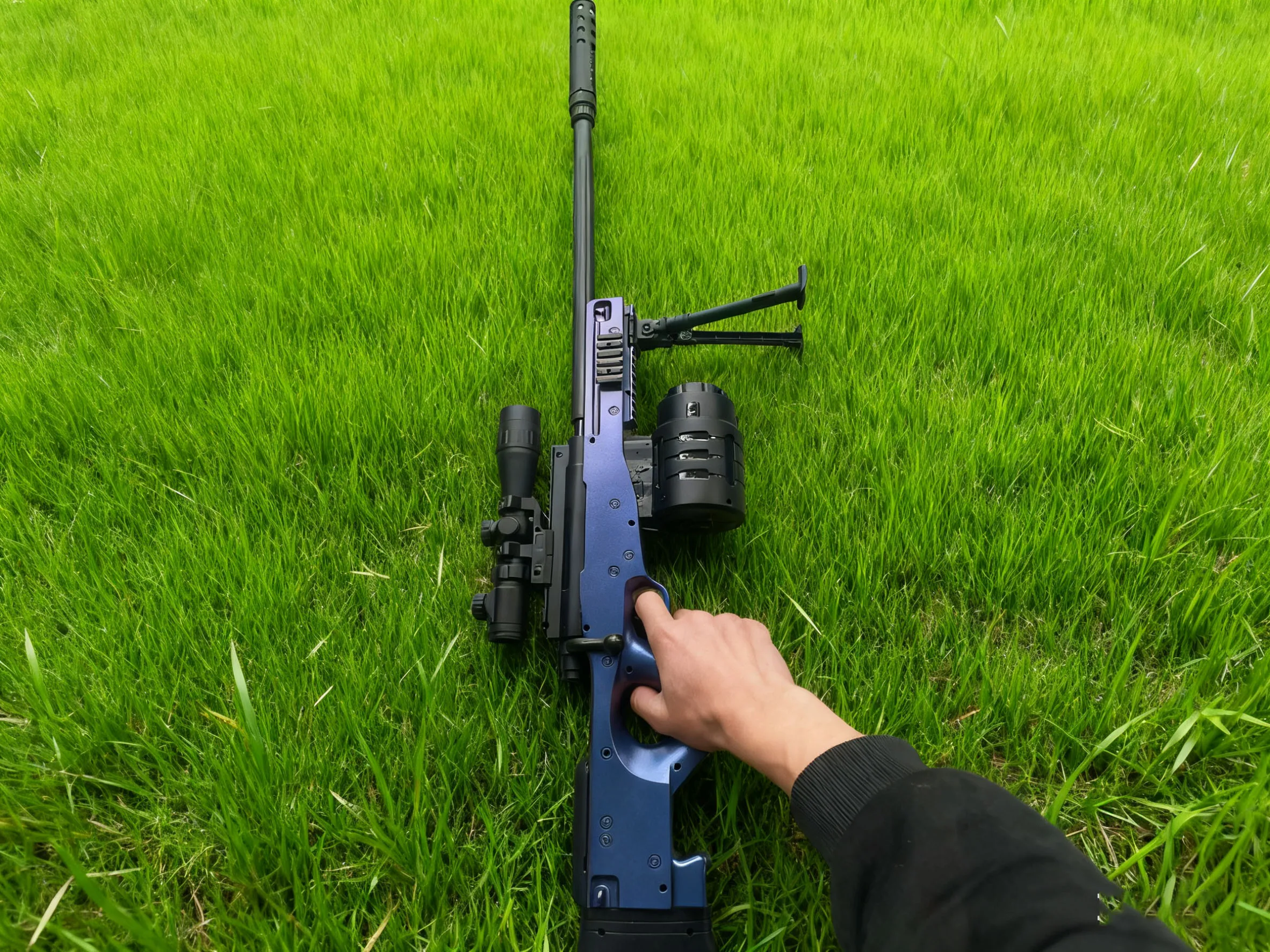 AWM Automatic EBB Gel Blasters Gun with Recoil - High Speed Full Auto Gel Ball Blaster, 300+ Rounds Magazine For Audlts Gift