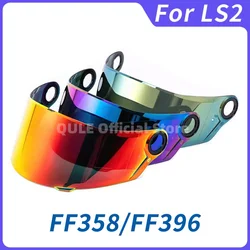 Visera de repuesto para casco de motocicleta, protector contra el viento y arañazos, lente de fibra de carbono y vidrio, LS2, FF358, FF396