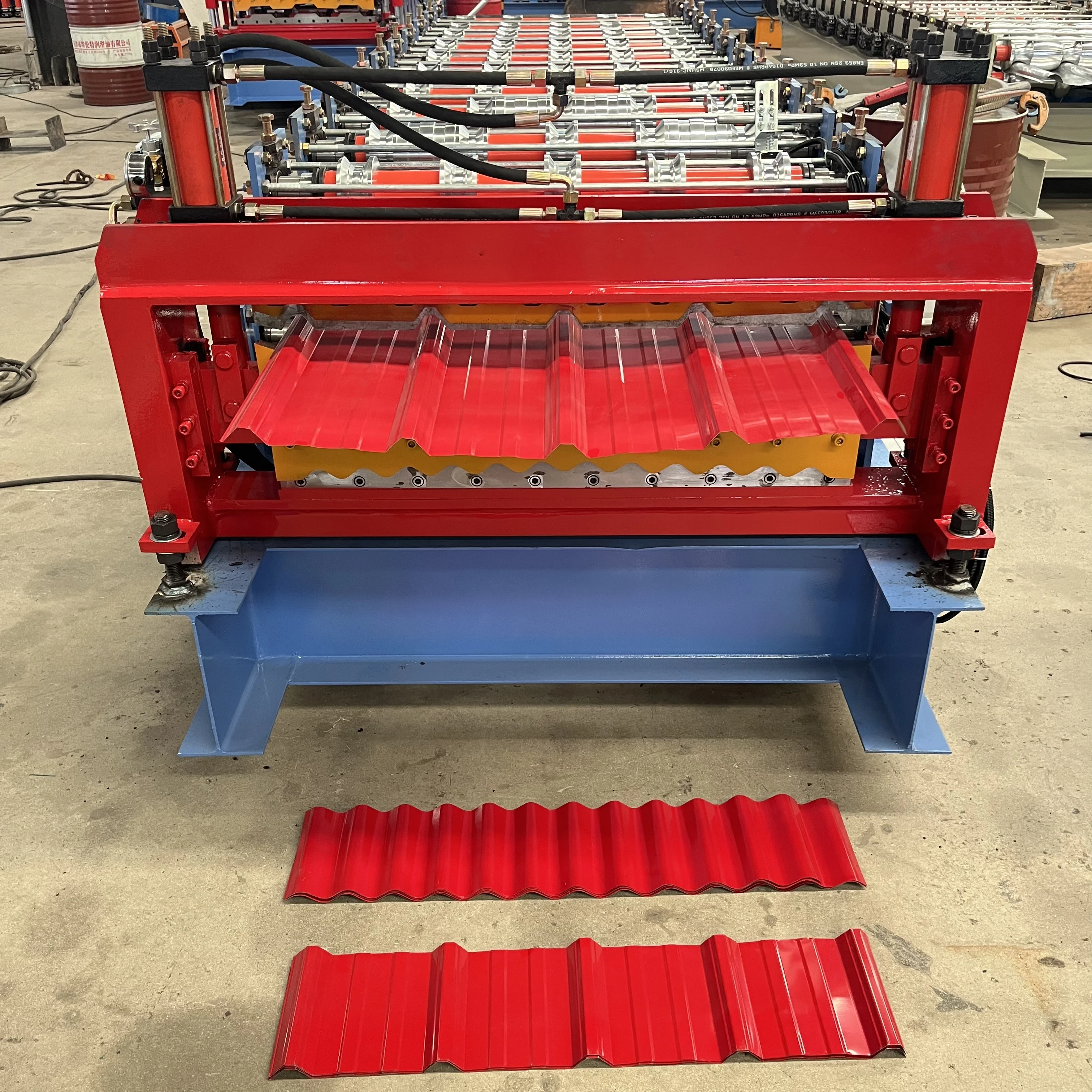 Ibr Double Layer Tile Forming Machine Colored Steel Roofing Sheets High Productivity Motor Gear Bearing Gearbox Pump Delta PLC