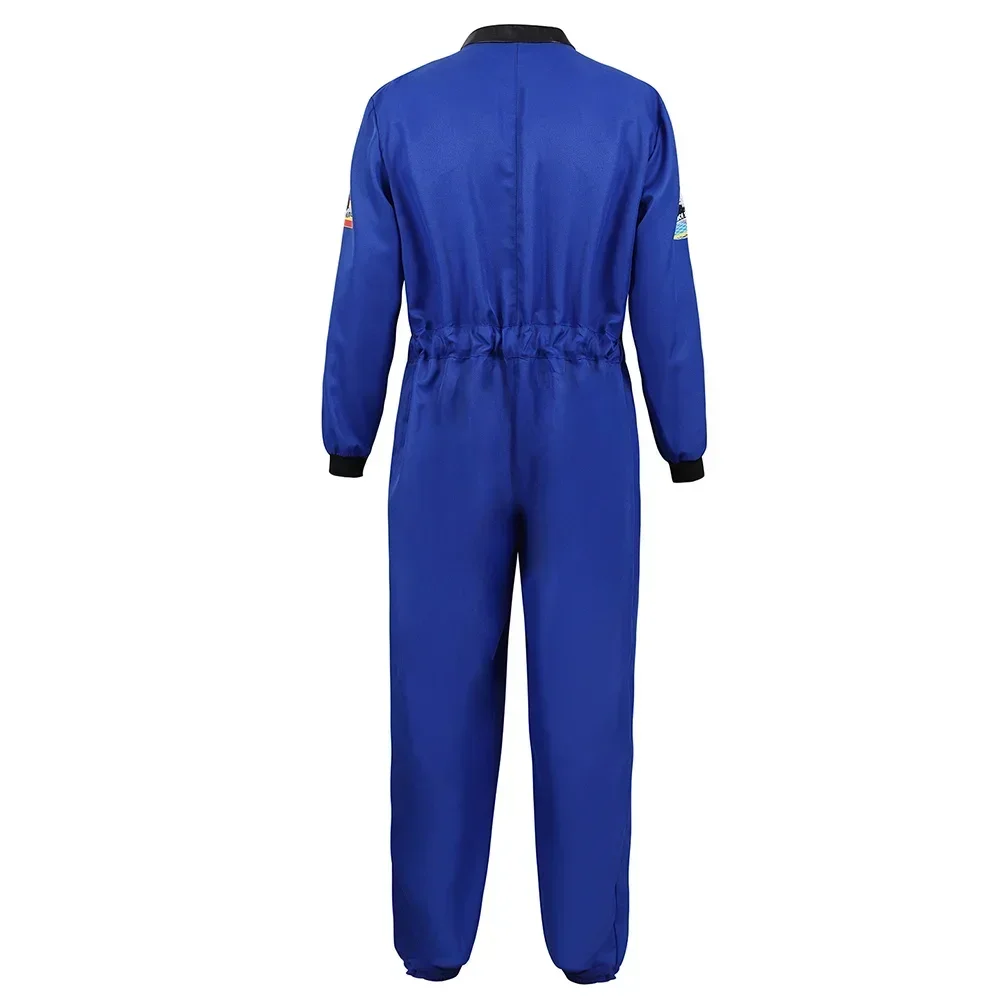 Men\'s Astronaut Costume Spaceman Coverall Space Halloween Cosplay Jumpsuit