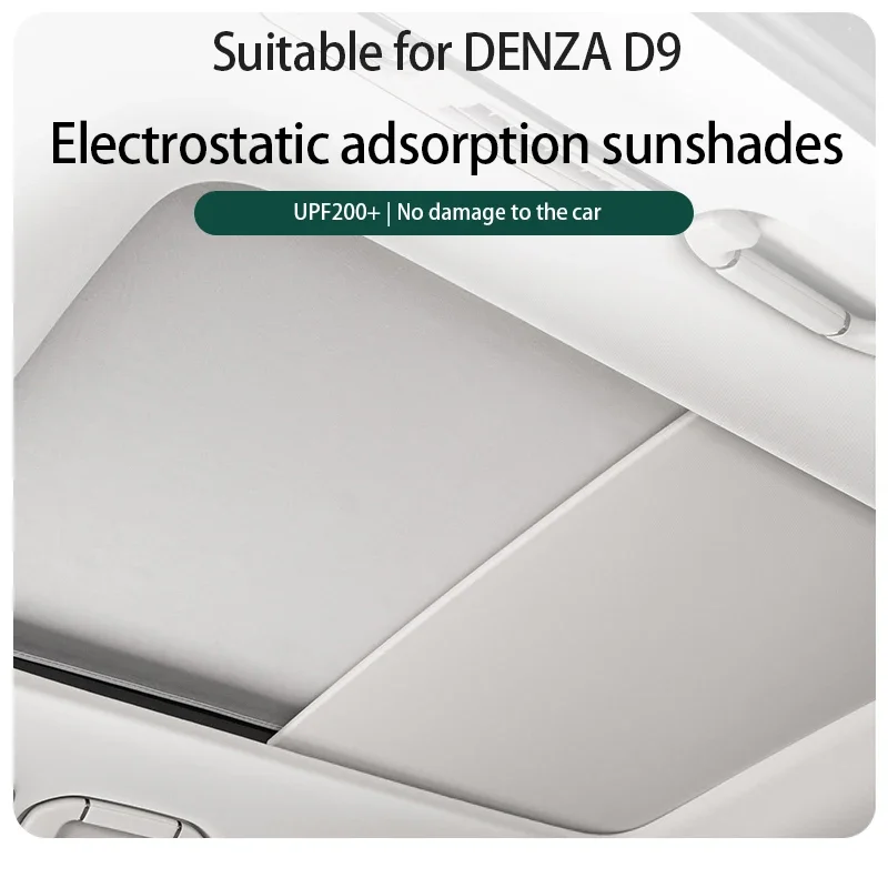 For DENZA D9 sun visor electrostatic adsorption, roof sunroof, curtains, sun visors, thermal insulation accessories, car modific