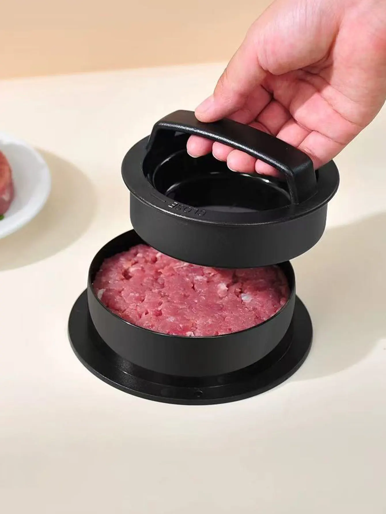 Hamburger Mold DIY Plastic Meat Patty Press Manual Non-Stick Round Rice Ball Mold Hamburger Shape Meat Press