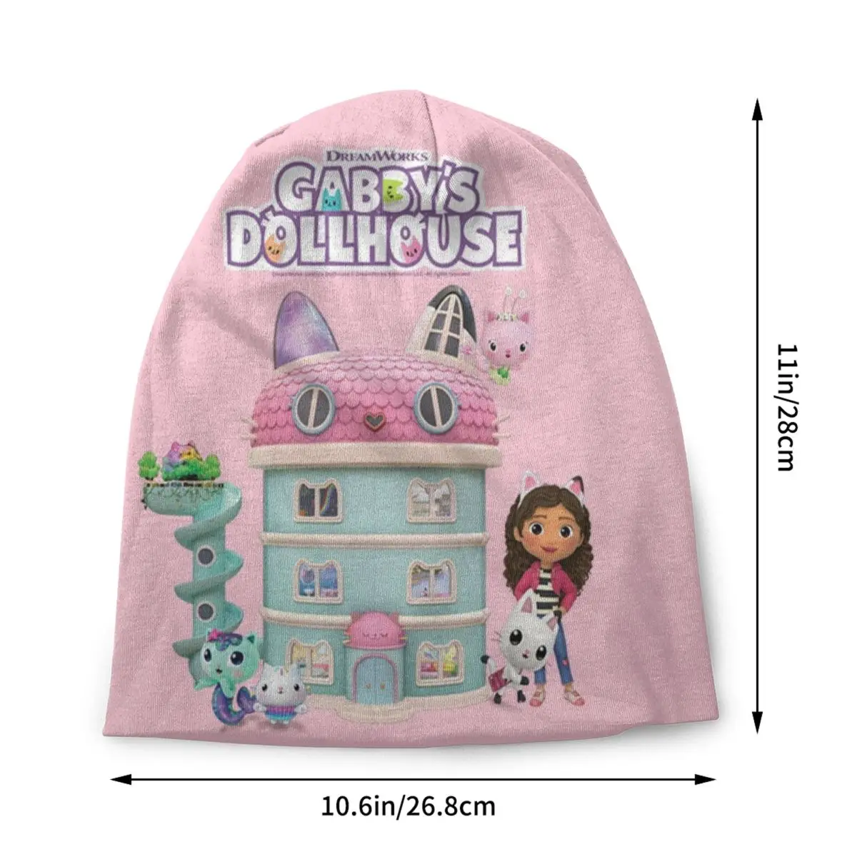 Gabbys Dollhouse Bonnet Hat Knitted Hats Cool Unisex Adult Cartoon Gabby Kids Adorable Winter Warm Skullies Beanies Caps