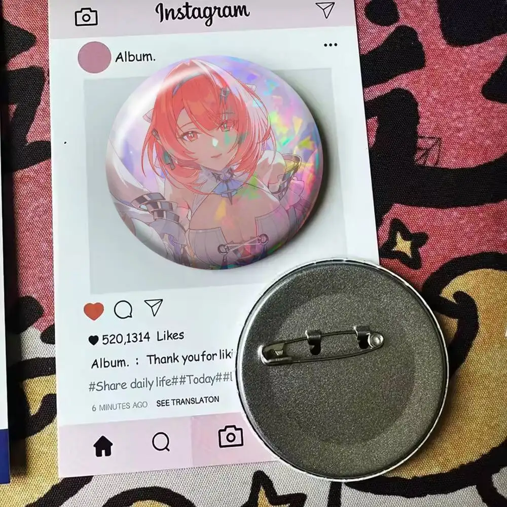 Zenless Zone Zero Remielle Dan   Laser Badge Creative Pins Brooch for Bag Clothes Hat Decor Gifts Fans Collect