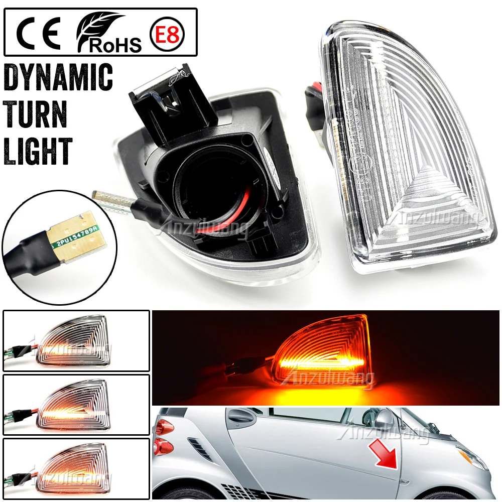 

Fit For Mercedes-BENZ Smart Smart Fortwo W451 Coupe/Cabrio 07-14 Car Styling Dynamic Blinker Side Marker Lamp Turn Signal Light