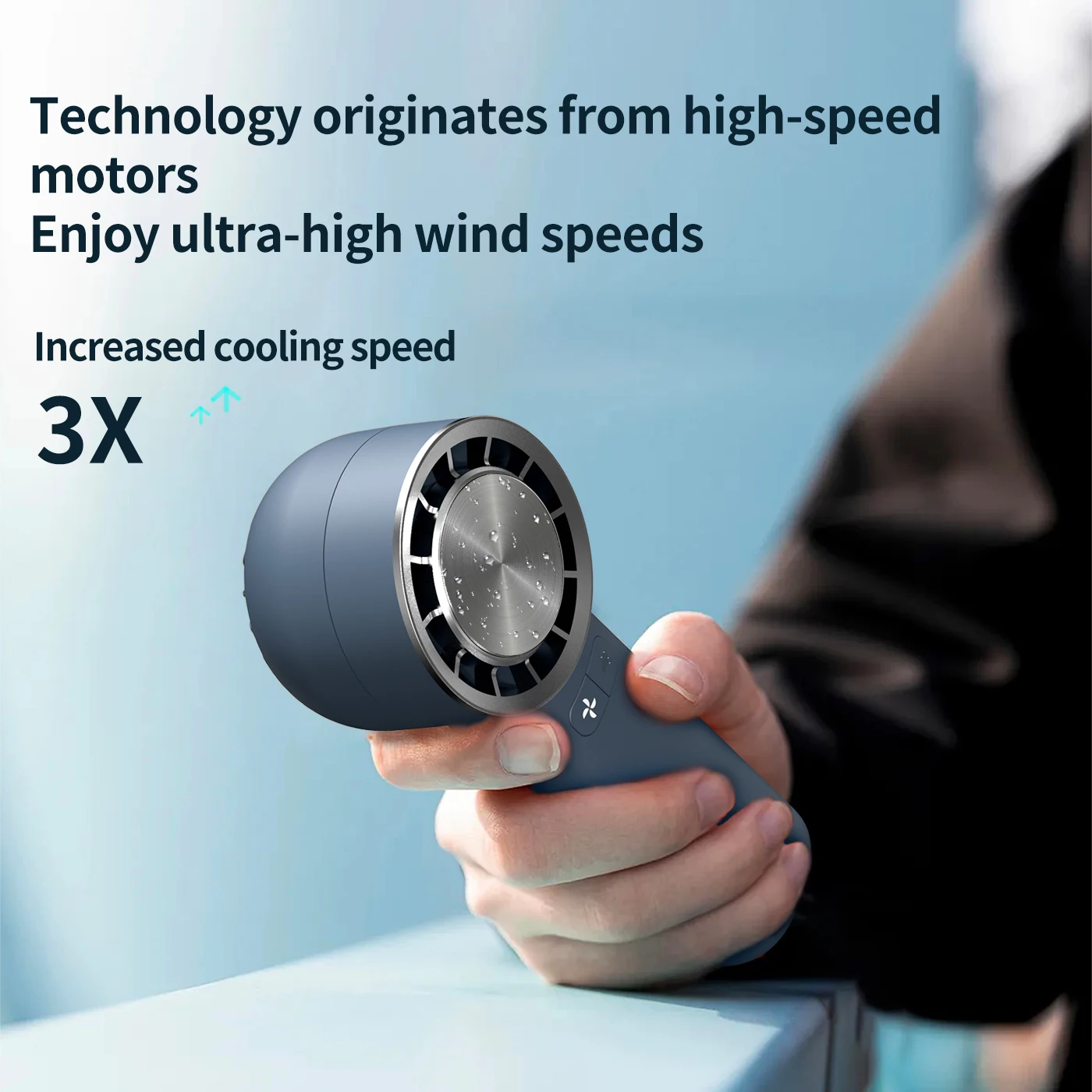 New Xiaomi Mini Handheld Fan Cold Compress Air Cooling Fan 2000mAh USB Rechargeable Electric Outdoor Handy Bladeless Turbo Fan