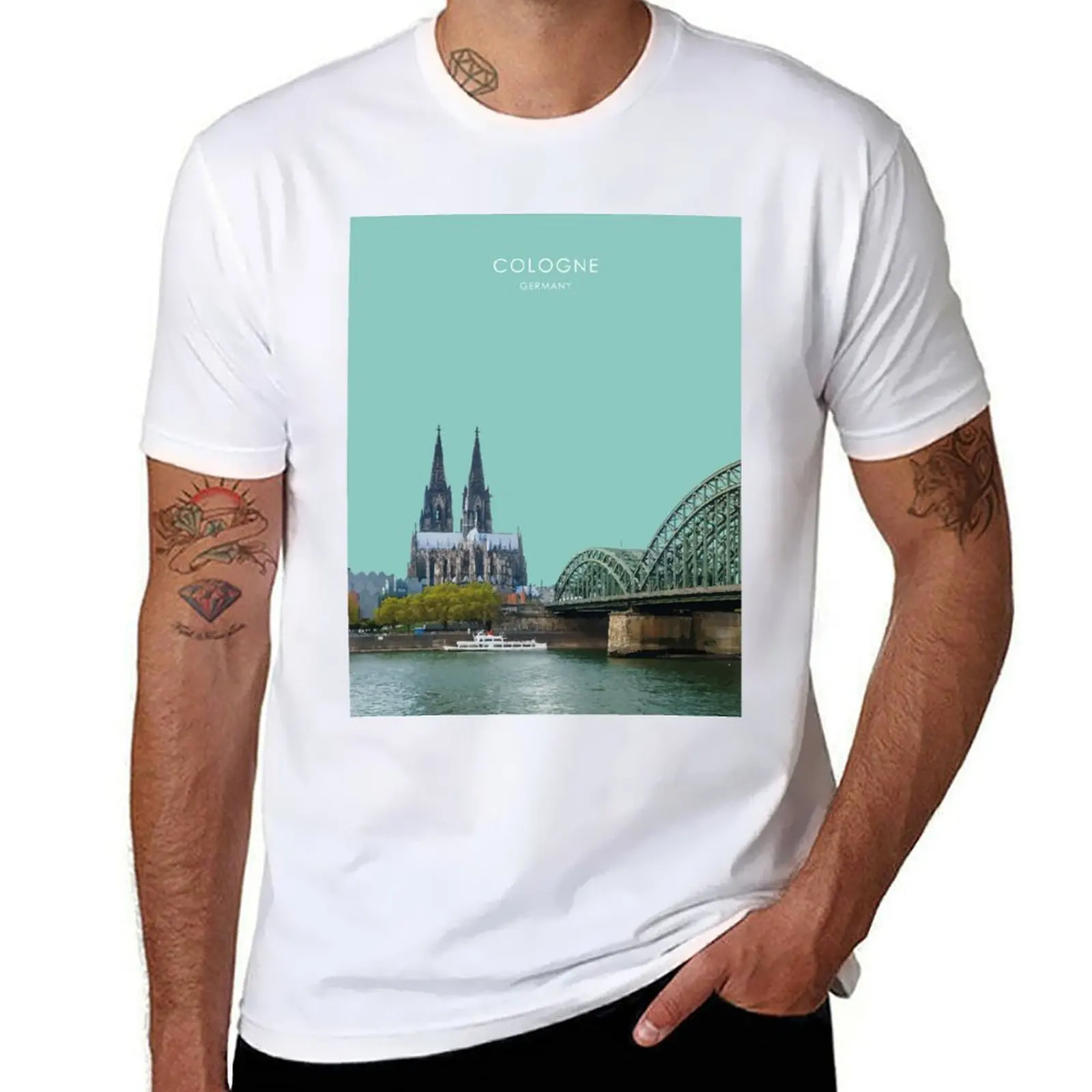 

Cologne, Germany Travel Artwork T-Shirt t shirts for man cotton funny t shirts for man cotton soft T-Shirt