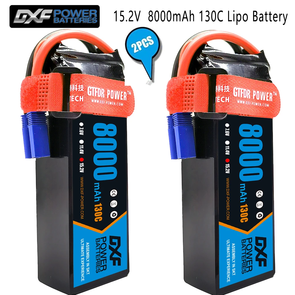 2PCS DXF 7.4V 7.6V 11.4V 22.8V 11.1V 15.2V 14.8V 22.2V 2S 3S 4S 6S 5200Mah 6300Mah 6500mAh 6200mAh 6750mAh 8000mAh 7000mAh Lipo