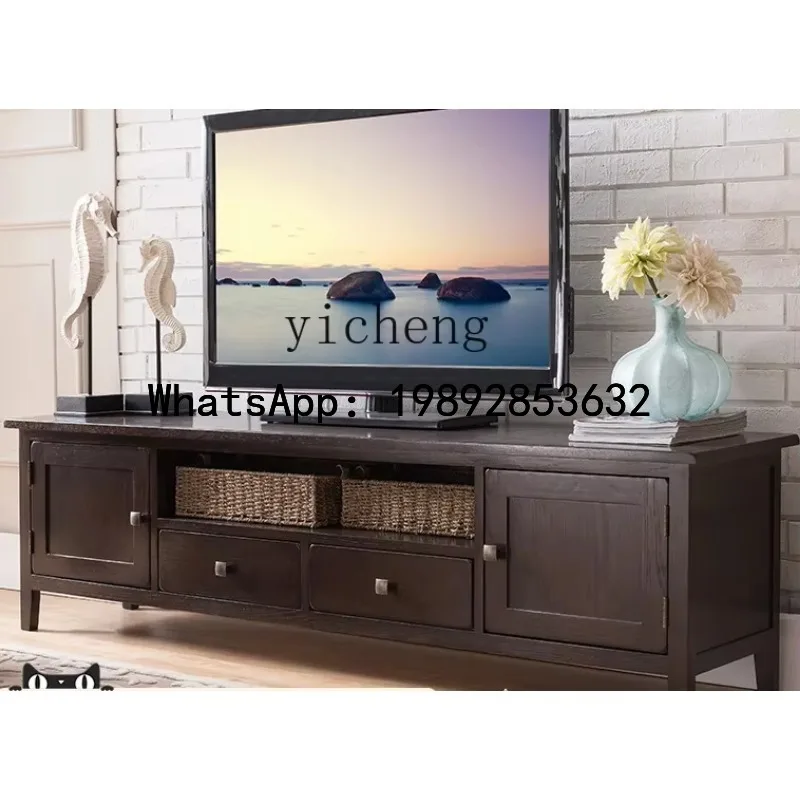 Solid Wood TV Cabinet Red Oak Coffee Table TV Cabinet Clearance in Stock