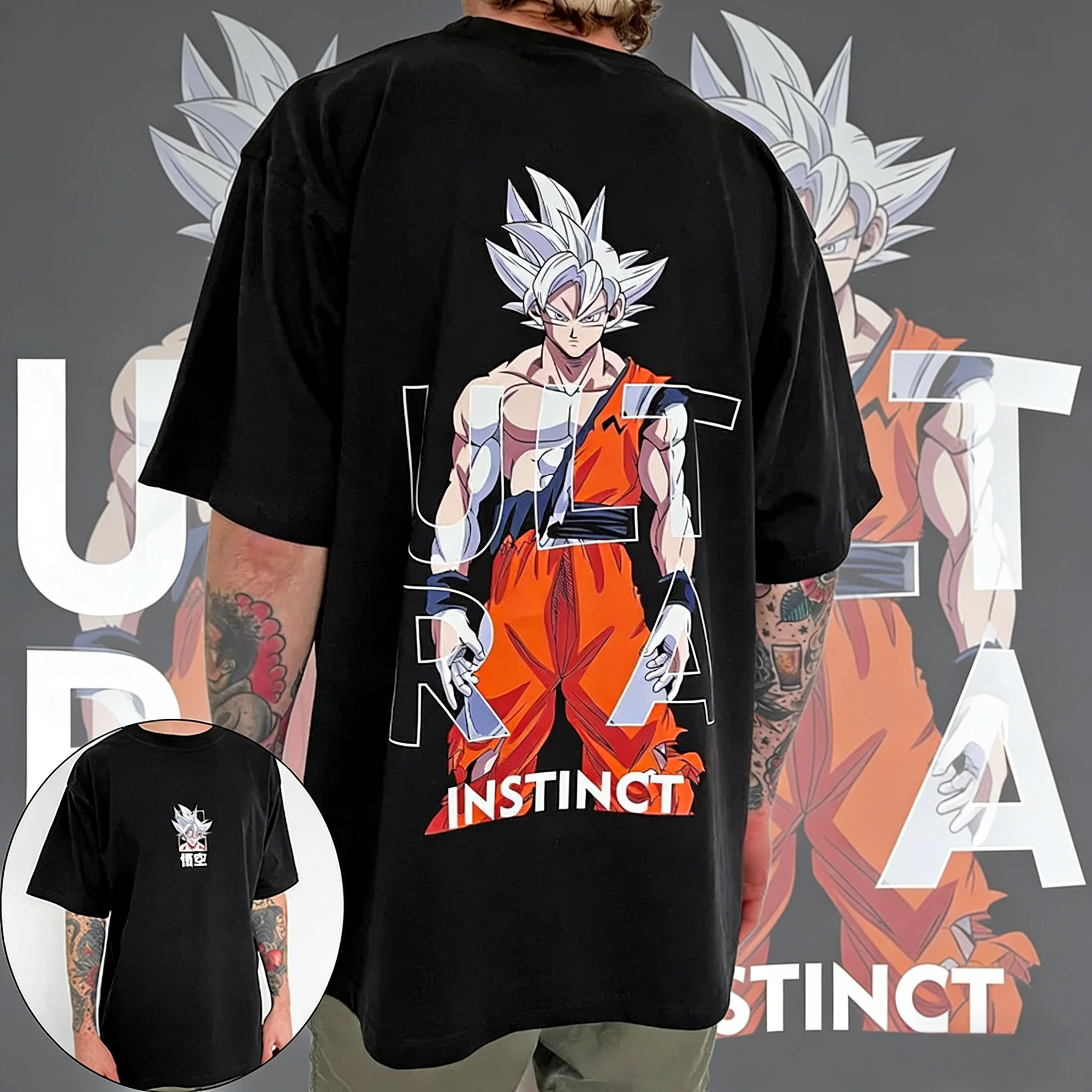 2026 Neues Sommer-T-Shirt zum 40. Jubiläum von Dragon Ball mit Son Goku, 100% Baumwolle, Anime-Print, Übergröße, Lässige Streetwear, Unisex, Y2K