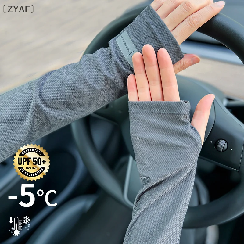 maverayaaf mangas de gelo mulher proteção solar masculina japonês verão ao ar livre proteção uv mangas de braço solto condução luvas ao ar livre