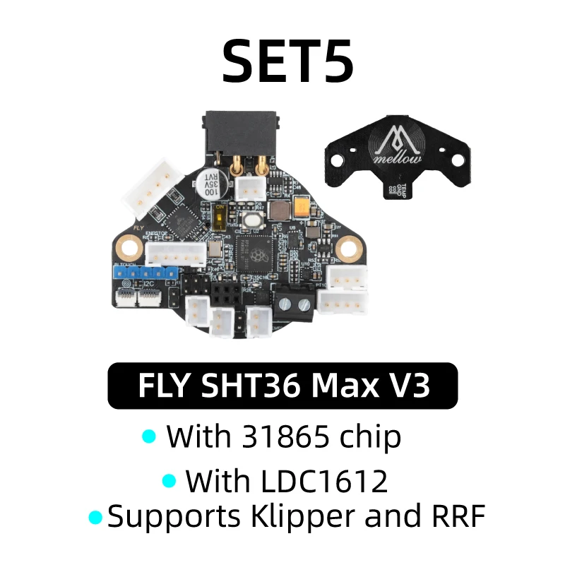 Mellow Fly SHT36 V3 Klipper/RRF Canbus/RS232 Board Compatibel 3D Printer Max Plus LDC1612 Eddy IDM Voor Nema14/17 Motor