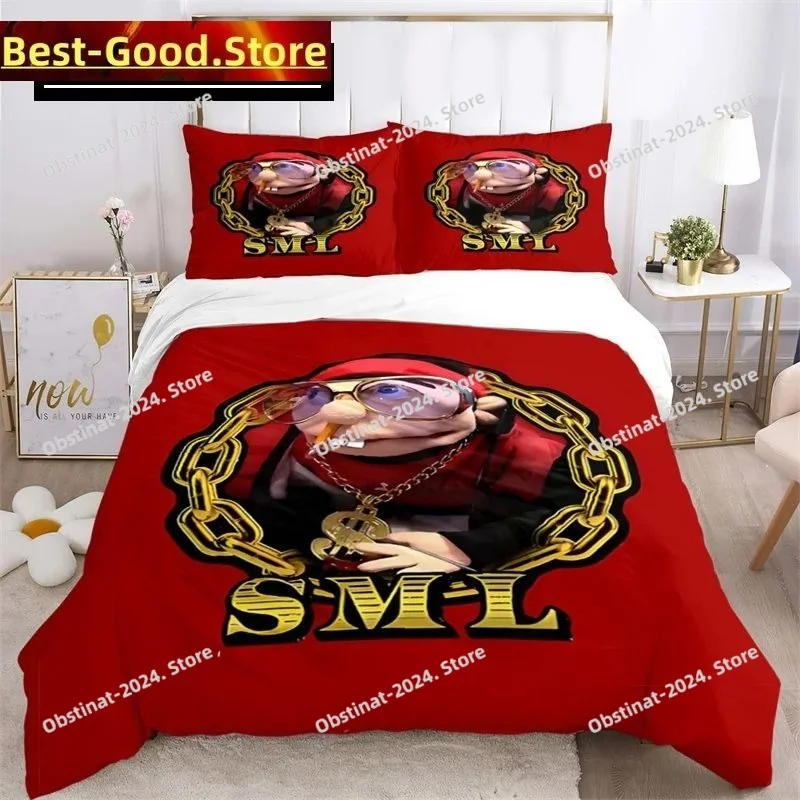 

3D Print Fashion Cartoon SML Jeffy Bedding set Printed Duvet Cover Pillowcase Single Double Queen Super King Size Sets
