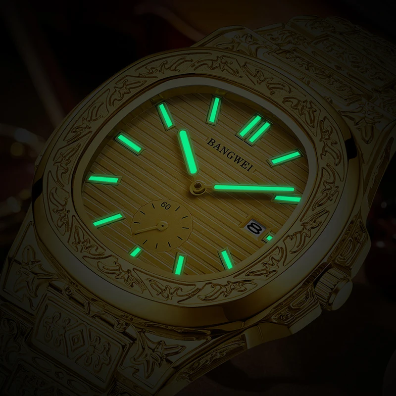 Bangwei 2025 relógio feminino negócios de luxo senhoras moda simples quadrado qualidade aço inoxidável relógio de pulso quartzo reloj