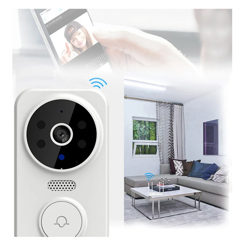 B03B-Tuya Smart Home Doorbell Camera WIFI Wireless Doorbell DC AC Battery Powered Camera Bell Smart Life Doorbell Camera