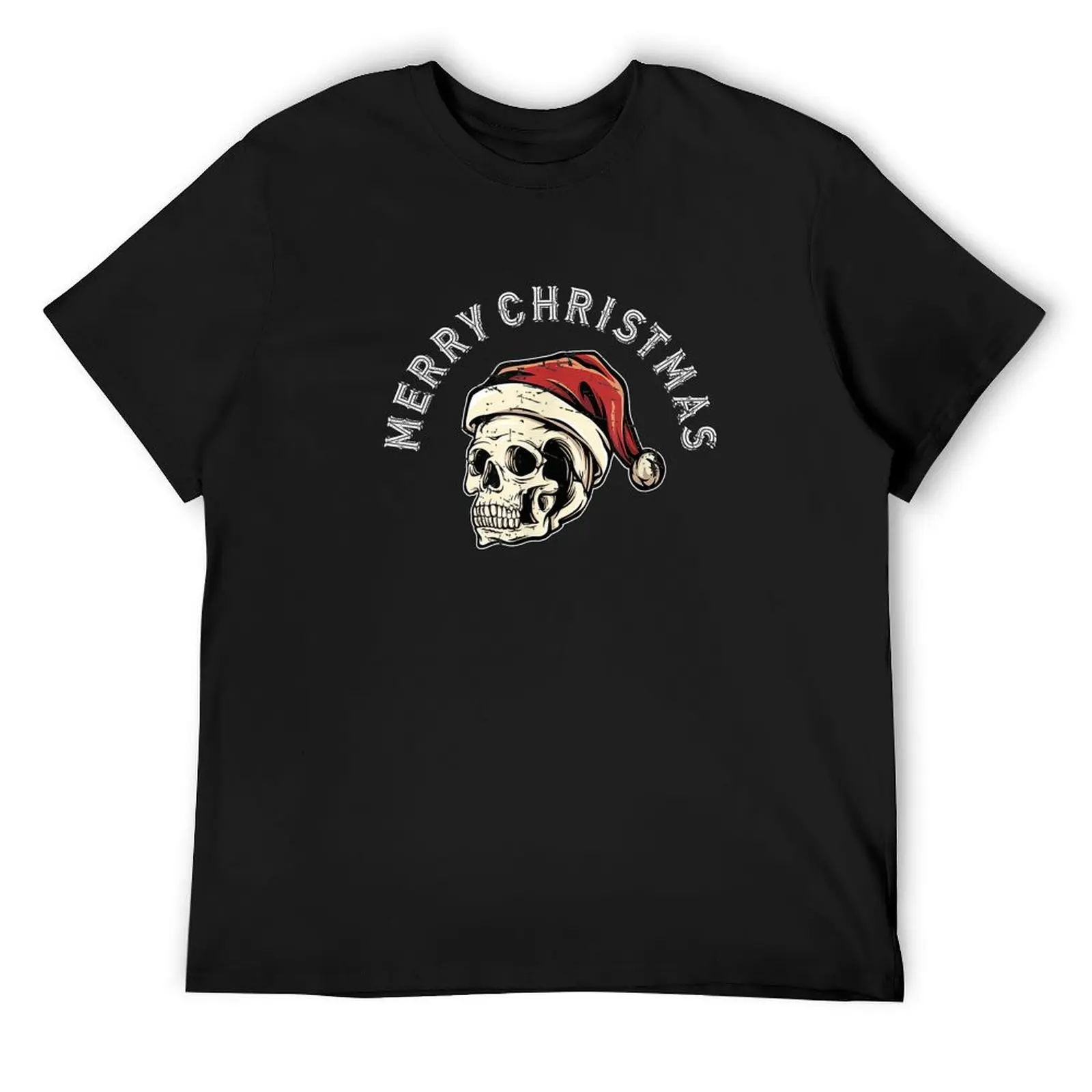 Vintage Merry Christmas Holiday Horror Skull Skelton Santa T-Shirt T-Shirt anime figures baggy shirts mens fashion