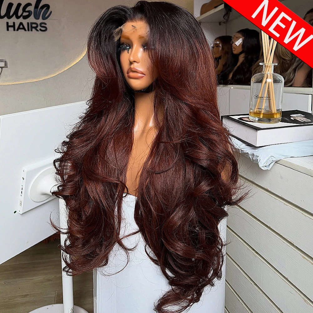 13x6/360 HD Lace Frontal Perücken, braune Body Wave Perücke, 100% Echthaarperücke, 400er hohe Dichte, 16-36 Zoll für Damen, 4x4 Lace Frontal Perücke – Detail 1