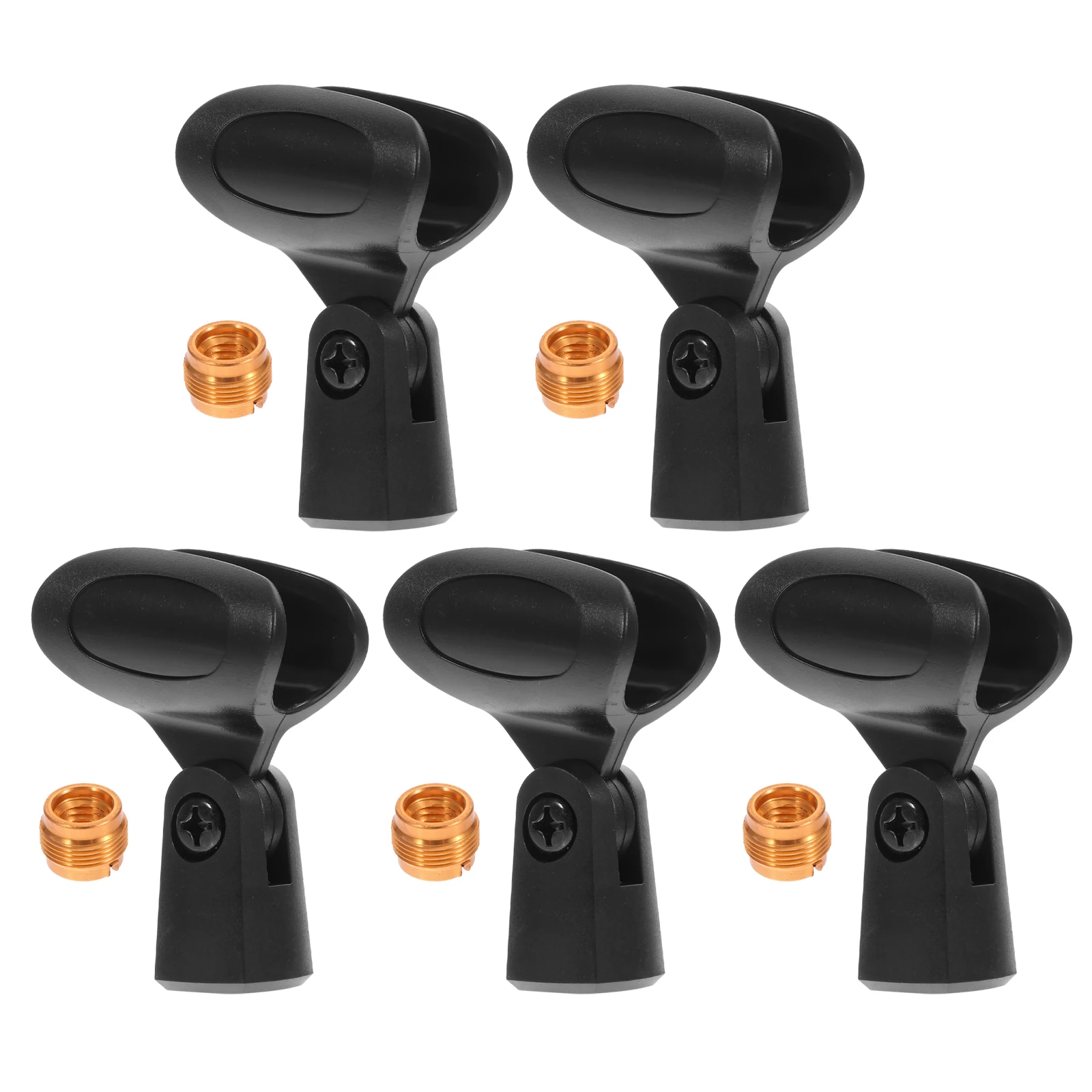

5Sets Wireless Microphone Clips Universal Plastic Mic Holder Durable Adjustable Position for Dynamic Vocal Professional