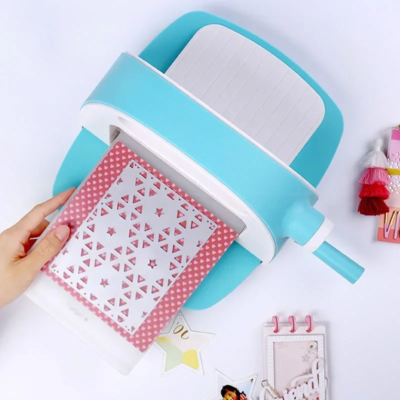 

New Small Die Cutting Embossing Machine Cutter Piece Die Cut Green Pink Paper Cutter Die-Cut Machine Home DIY Embossing Dies Di
