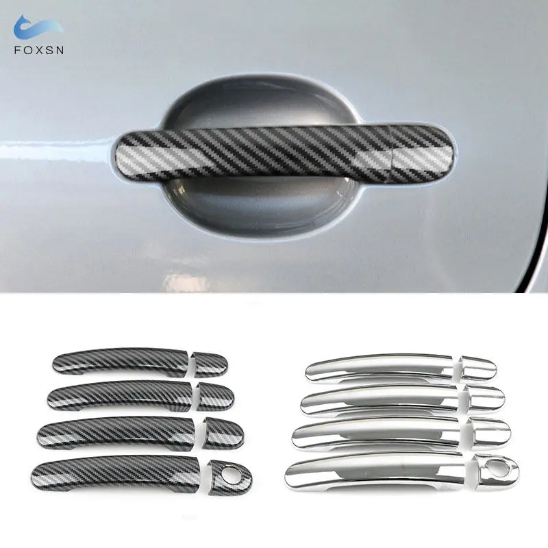 For VW Golf 4 Jetta Bora MK4 Rabbit A4 1J Passat B5 Polo ABS Chrome / Carbon Style Exterior Door Handle Covers Protective Trim