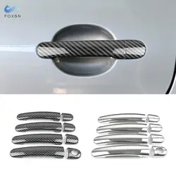 For VW Golf 4 Jetta Bora MK4 Rabbit A4 1J Passat B5 Polo ABS Chrome / Carbon Style Exterior Door Handle Covers Protective Trim