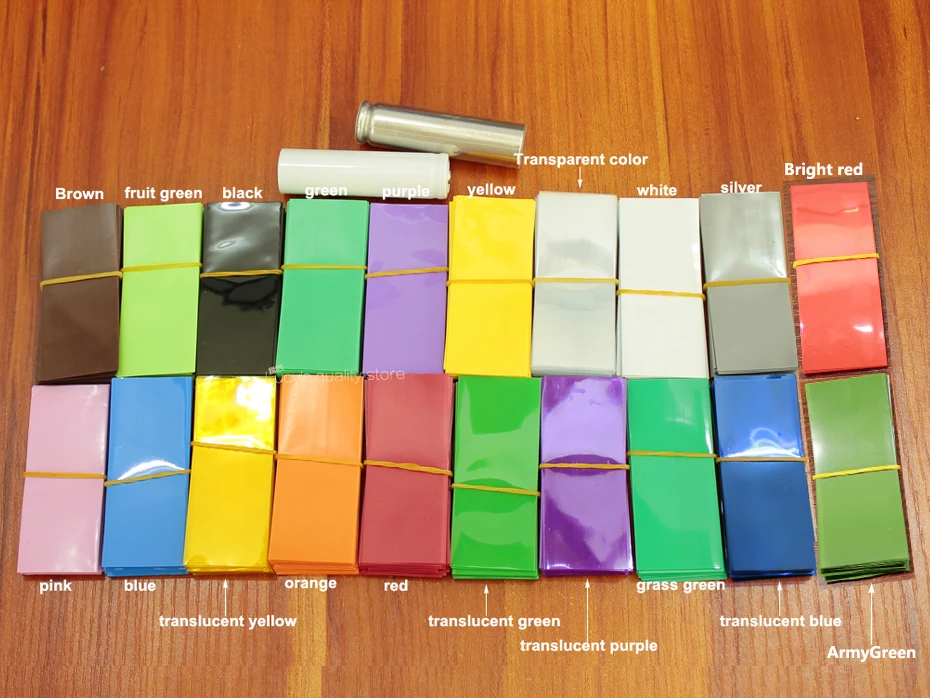 100pcs/lot 18650 shrink film battery package sleeve PVC heat shrinkable sleeve HM outer skin packaging sleeve 30*75MM  