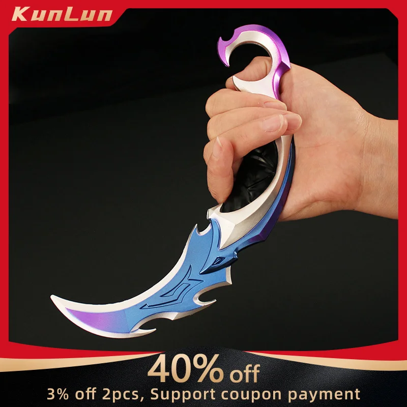 Valorant EP5 Karambit Aggravated Moderation Cartoon Box with Holster Alloy Model Replic Game Melee Weapon Claw Knife Toys Safety