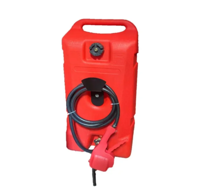 14 Gallon Rolling Liquid Transfer Tank Cart with Pump, Hose & Nozzle for Water/Fuel Transportation