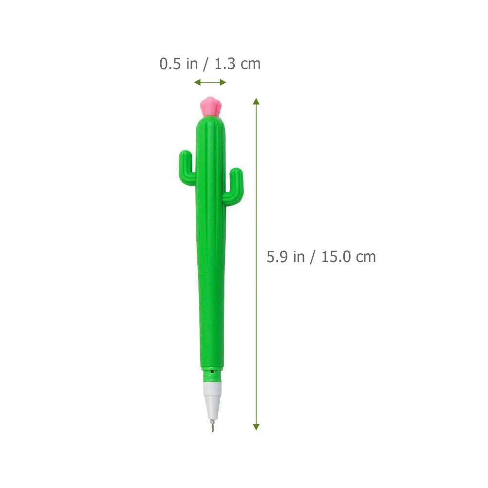 25Pcs Cactus Gel Pens 0.5mm Smooth Flow Roller Ball Pens Creative Fun Stationery Set for Students Teachers Gifts Decoration