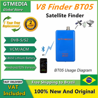 GTMEDIA V8 Finder BT05 Digital Satellite Finder DVB-S/S2 1080P Better Than Satlink Ws-6933 6906 6916 Support Android/IOS System