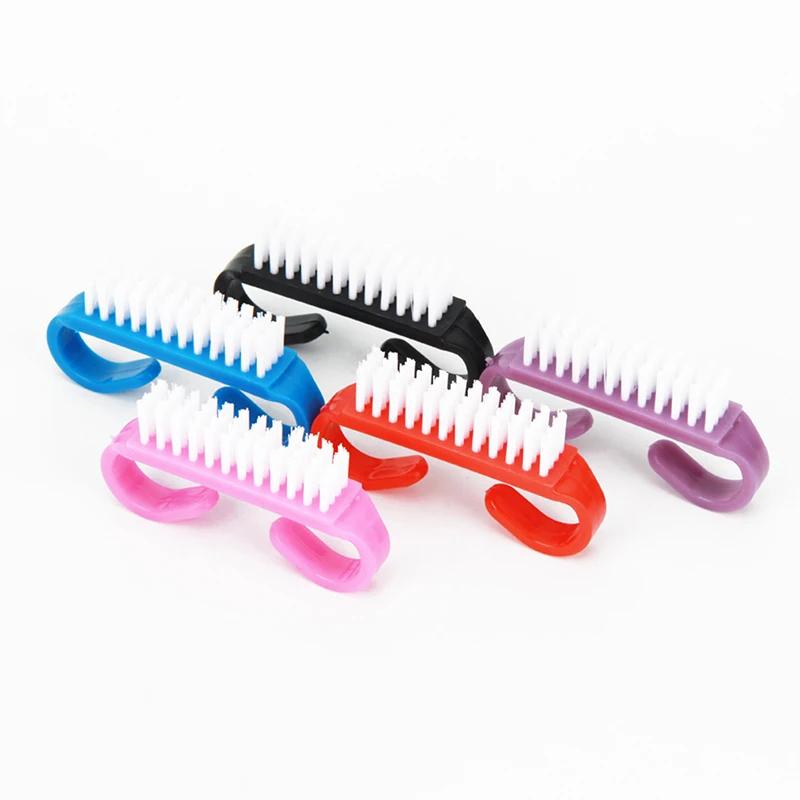 Topreiniging Nagelborstel Nail Art Plastic Zacht Stof verwijderen Vingerverzorging UV Gel Manicure Pedicure Tool Make-up Kwasten Schrobben