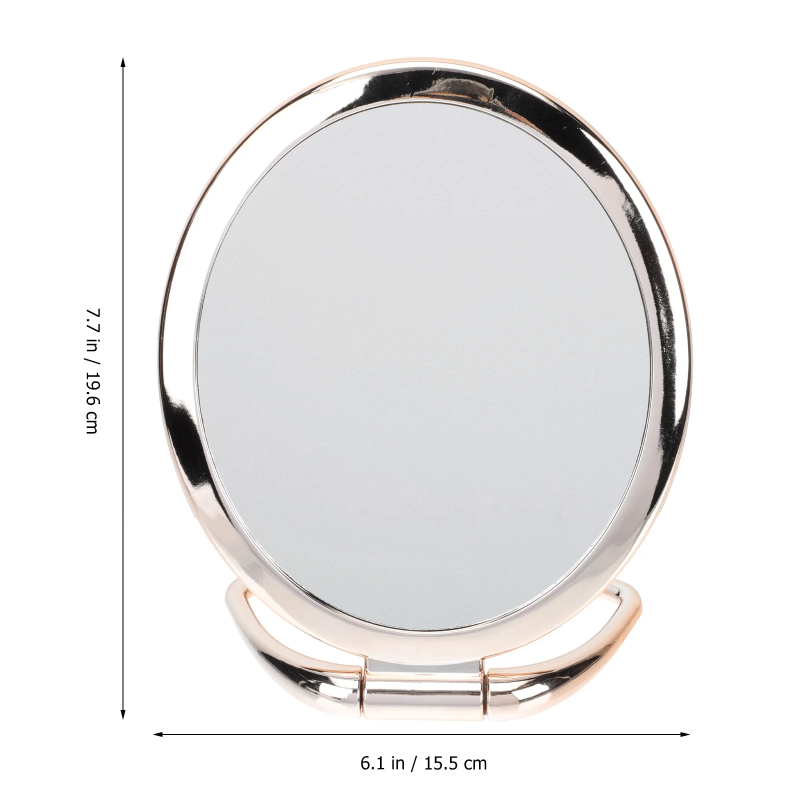 

1Pcs Makeup Mirror Folding Desktop Double-Sided Mirror Stable Base Clear Surface Stylish Makeup Tool Gift