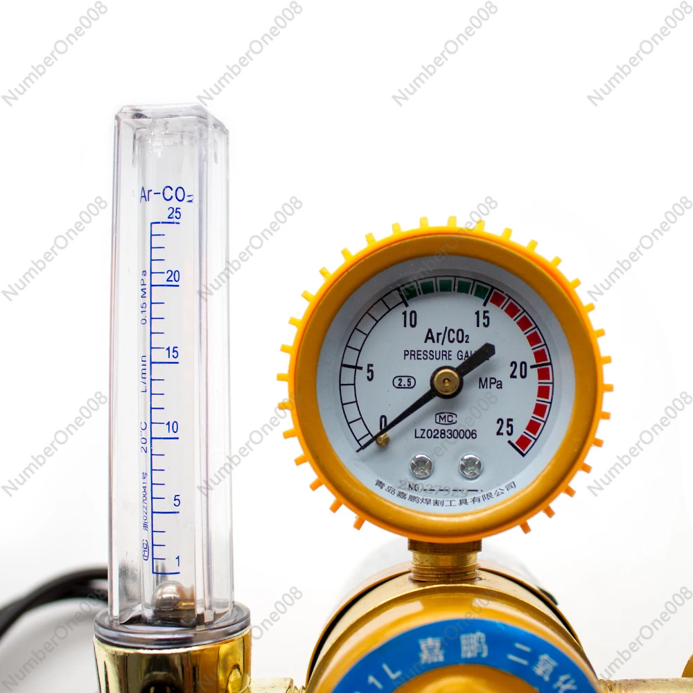36/110/220 فولت CO2 منظم الضغط ثاني أكسيد الكربون مخفض الضغط ساخنة قياس الضغط متر مقياس الجريان لحام MIG/TIG #6