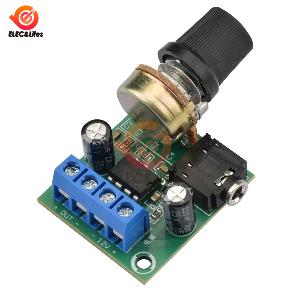 DC 3V-12V LM386 Mono Mini Power Amplifier Board YX1667 Audio Power Amplifier Board Adjustable Volume Mini Power Amplifier Module