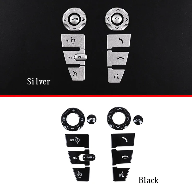 For Land Rover Range Rover Sport Discovery 4 Freelander 2 Aluminum Alloy Car Steering Wheel Button Patch Cover Car Accessories view 3
